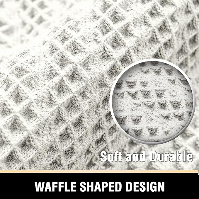 H.VERSAILTEX Waffle Bath Runner Rug Long Bath Mat Super Absorbent Boho Bath Rugs Non Slip Bath Runner for Bathroom Floor Machine Washable Dry Fast Bathroom Rugs with Tassels, 24" x 72", Ivory White