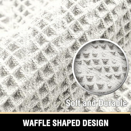 H.VERSAILTEX Waffle Bath Runner Rug Long Bath Mat Super Absorbent Boho Bath Rugs Non Slip Bath Runner for Bathroom Floor Machine Washable Dry Fast Bathroom Rugs with Tassels, 24" x 60", Ivory White