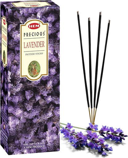HEM Lavender Incense Sticks – Pack of 120 | Hand-Rolled in India | Soothing Floral Aroma for Relaxation, Stress Relief, Meditation, Yoga, Prayer & Home Fragrance