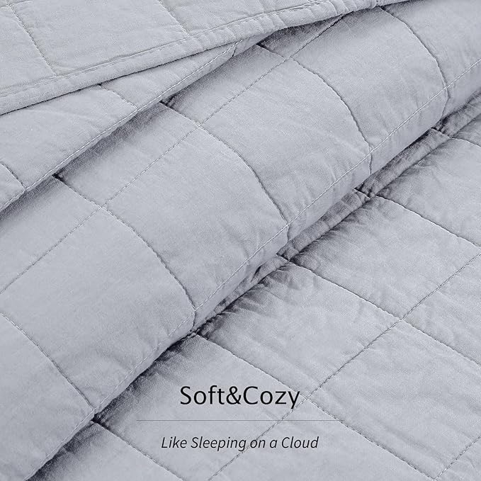 100% Cotton Quilt Sets Super King Size - Soft Lightweight Quilt Bedding Set for Bedroom Decor-Bedspread in Geometric Pattern with 2 Pillow Shams for All Season, 120x128 inches