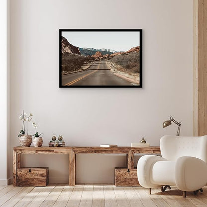 Americanflat 27x39 Poster Frame with Polished Plexiglass - Black Picture Frame - Wide Photo Frames Made of Engineered Wood for Vertical or Horizontal Wall Display - Epic Collection - Black