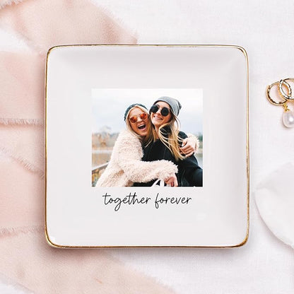 UrbanNEST Custom Photo Trinket Tray, Personalized Jewelry Holder, Grandma Jewelry Dish, Mom Ring Dish, Gifts for Mom from Daughter, Grandma Photo Gift, Trinkets Home Decor, Christmas 2025