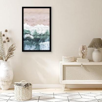 Americanflat 20x32 Poster Frame with Polished Plexiglass - Black Picture Frame - Wide Photo Frames Made of Engineered Wood for Vertical or Horizontal Wall Display - Epic Collection - Black