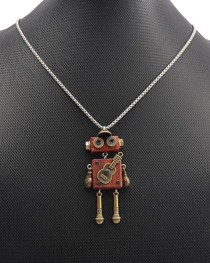 Leather Necklace for Women Boho Choker Necklace Long Cord Leather Pendant Bohemian Neckalce Vintage Alloy Pendant Leather Rope Necklace Wooden Necklaces for Women