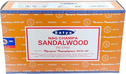 Sandalwood Incense Sticks - Total 180 Insence-Sticks and Incense Stick Holder Bundle Insence Insense Satya