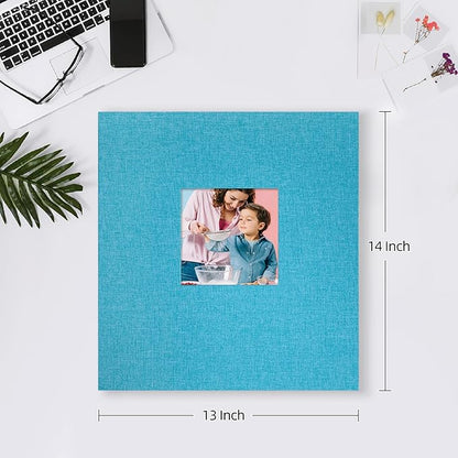 Mublalbum Photo Album 4x6 1000 Photos Linen Cover Large Picture Book Holds Horizontal and Vertical Pockets for Wedding Family Anniversary and Baby (Blue)