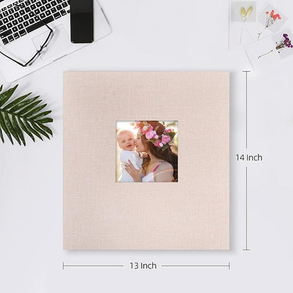 Mublalbum Photo Album 4x6 1000 Photos Linen Cover Large Picture Book Holds Horizontal and Vertical Pockets for Wedding Family Anniversary and Baby (Beige)