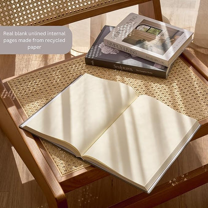 Decorative Coffee Table Books for Home Décor Accents Bookshelf Decor with Real Blank Pages and Removable Covers Set of 3 Mid Century Modern Fake Books for Decoration Room Decor Aesthetic
