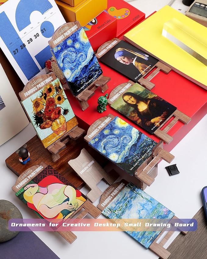 Cute and Artistic Cell Phone Stand for Desk – Multi-Functional Holder for Phones, iPads, Switch, Kindles, and Handheld Consoles.(Starry Night - Van Gogh)