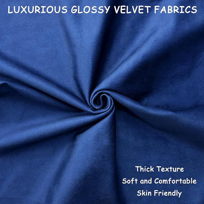 2 Pack 18x18 Pillow Cover Velvet Pillow Covers, Square Throw Pillow Covers for Living Room Decorations Throw Pillow Case, Throw Pillow Cover Cushion Cover for Sofa Bedroom Car, Navy Blue Velvet