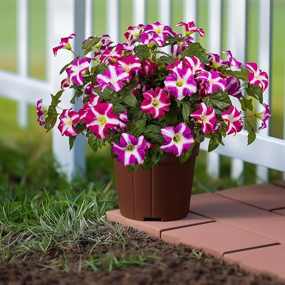 19 Inch Artificial Flowers for Outdoor Indoor Garden Home Decoration,Faux Flower for Home Office Garden Patio Balcony 4 Bundles (Double Red Lotus)