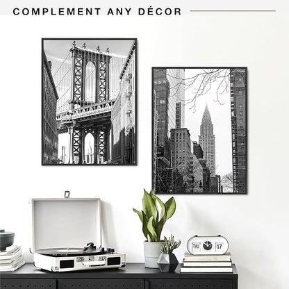 MCS Original Poster Frame 18x24 Black Lightweight Vertical & Horizontal Wall Hanging Large Picture Frame for Posters, Art Prints & Gallery Wall (2-Pack)