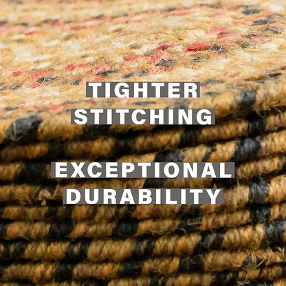 Homespice Russet Jute Braided Stair Treads, Warm Country Decor, Set of 13, Multicolor 8x28 Oval Rug for Stairs - Easy to Clean, Tightly Stitched and Durable