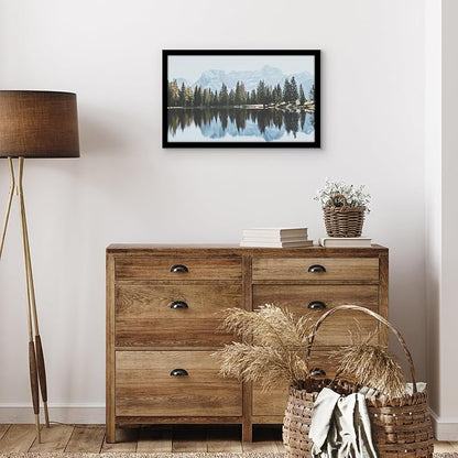 Americanflat 13x22 Picture Frame with Polished Plexiglass - Black Picture Frame - Wide Photo Frames Made of Engineered Wood for Vertical or Horizontal Wall Display - Epic Collection - Black