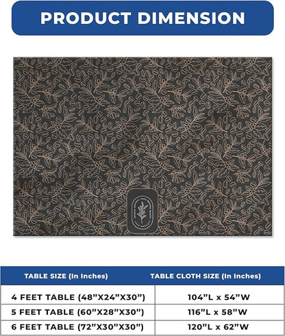 DreamController Custom Table Cloth for 4ft/5ft/6ft Table with Business Logo, Image or Text Personalized Table Cover for TradeShows, Events, Birthday, Wedding | Made in USA | Fast delivery | HD Print