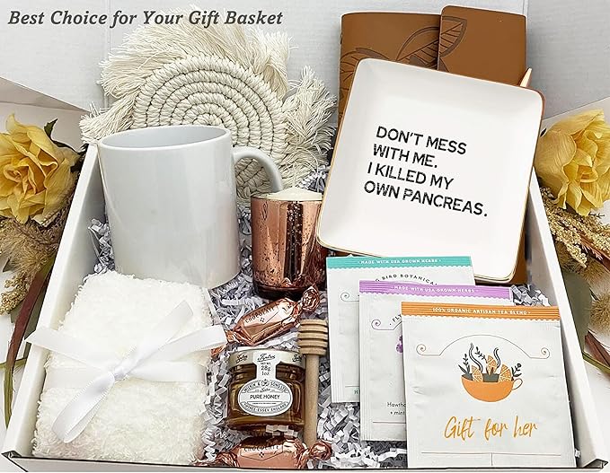 NZY Don't Mess With Me I Killed My Own Pancreas,Pancreas Awareness Reminder Decor，Diabetes Awareness Reminder,Diabetic Life-Ceramic Jewelry Tray Trinket Holder Ring Dish