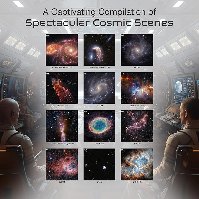 RED EMBER James Webb Space Telescope 2026 Mini Wall Calendar 12 Month | 7" x 14" Open | Thick & Sturdy Paper | Holiday Gift | Science Space Calendar 2026