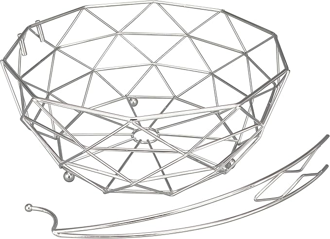 ROSYLINE Fruit basket banana hanger, removable banana hanger, home decoration (chrome)