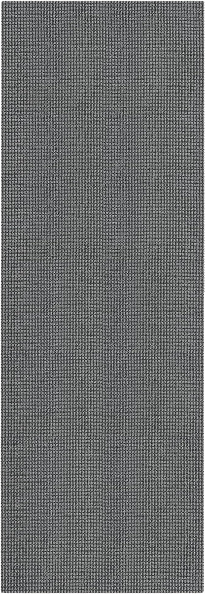 IOHOUZE Washable Runner Rug 2x8 Non Slip Rubber Backed Hallway Runner Entryway Runner Indoor, Kitchen Rugs Woven Cotton Floor Carpet for Kitchen Hall Entrance Bedroom, Dark Grey