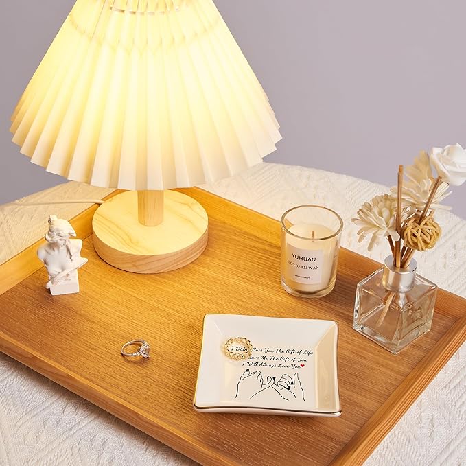 Daughter in Law Gifts Stepdaughter Bonus Daughter Gifts Trinket Dish, Birthday Christmas for Daughter in Law Bonus Daughter Stepdaughter - Life Gave Me The Gift of You