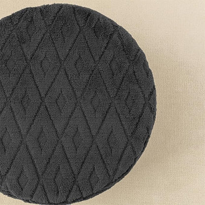 Round Pouf Ottoman 20x20x14 Inches Boho Poof Home Decor Floor Pouffe Ottoman Foot Rest for Couch Sofa Bean Bag Chairs Living Room Bedroom Dark Gray