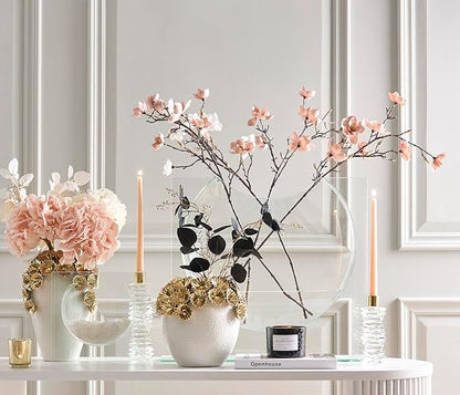 Z GALLERIE Clear Ellipse Vase for Centerpieces Home Decor, Cute Bookshelf Decor, Artistic and Cultural Glass Vases for Home Office (Not Including Flowers)