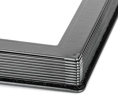Tuscany Albums Professional Leatherette Bound Slip-in Photo Album 8x10 (10 Page), Black/Black