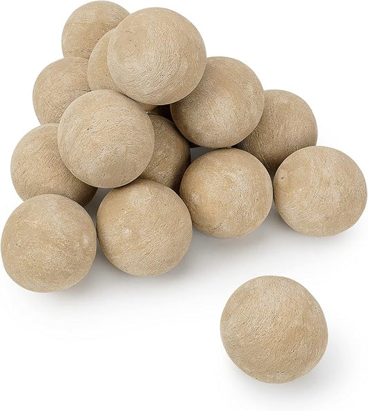 Stanbroil Ceramic Balls - 3” Round Fire Stones for Fire Pit Fire Bowl and Fireplace - Set of 15, Beige