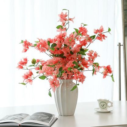 10PCS Bougainvillea Artificial Flowers 30" Silk Fake Bougainvillea Branches Faux Flowers Vines for Home，Garden，Wedding，Party，Indoor and Outdoor，Floral Arrangement and DIY Decor（Pink）
