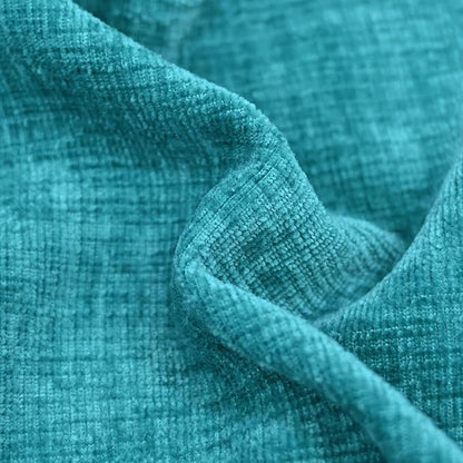 CaliTime Throw Pillow Covers Decorative 24 X 24 Inches Pack of 2 Cotton Thread Stitching Edges Solid Dyed Soft Chenille Cushion Cases for Couch Sofa Bed Living Room Farmhouse Lake Blue