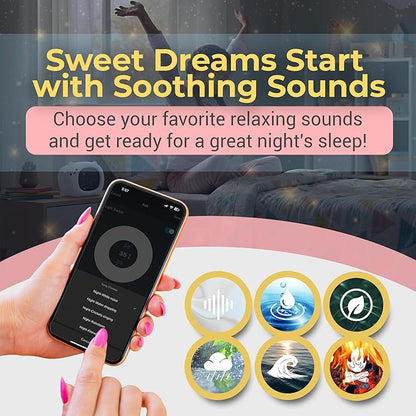 App-Controlled Kids Sleep Trainer - Color-Changing Night Light Alarm Clock with Sounds, OK-to-Wake Toddler Clock, USB-C Corded with Backup Battery, Gift for Boys & Girls - Cat Alarm Clock for Kids