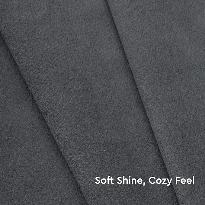 Encasa XO Velvet Throw Pillow Covers 20x20 in (50x50 cm) - Grey - Set of 2 No Inserts, Only Pack of 2 Cases | Soft Square Decorative Euro Shams Cushion Cover for Couch, Sofa