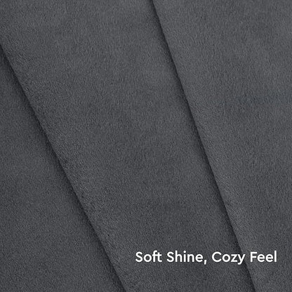Encasa XO Velvet Throw Pillow Covers 20x20 in (50x50 cm) - Grey - Set of 2 No Inserts, Only Pack of 2 Cases | Soft Square Decorative Euro Shams Cushion Cover for Couch, Sofa