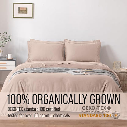 Bella Coterie 6 Piece Luxury Bamboo Viscose King Size Sheet Set | 100% Organically Grown | Cooling for Hot Sleepers | 18" Deep Pocket | Soft & Hypoallergenic | 4 Pillowcases [Dusty Rose]