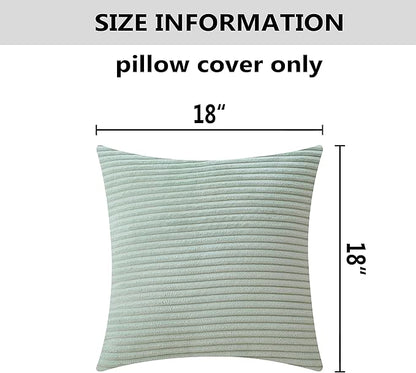 Home Brilliant Decorative Spring Pillow Covers for Couch Sage Green Throw Pillow Covers 45x45 Set of 2 18 x 18 Pillow Cover Sofa Bench Decor, 18x18 inch, Mint