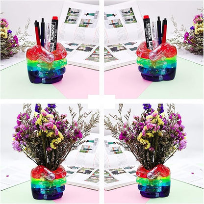 Fist Silicone Flower Pot Concrete Mold Succulent Planter Molds Vase Left Right Hand Pen Holder Storage Box Mould Epoxy Resin Clay Cement Moulds (Right Hand)