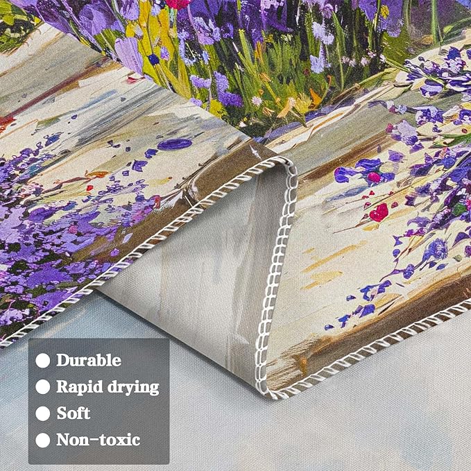 Lifeel Lavender Field Tapestry, Flower Aesthetics Landscape Window Tapestries, Romantic Home Decor for Living Room Bedroom, 60x80 inches