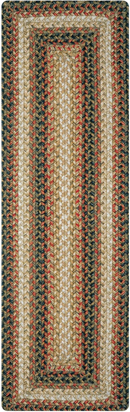 Homespice Russet Jute Braided Long Table Runner, Warm Country Decor, Multicolor Rectangle 11x36 - Rich Colors, Easy to Clean, Durable and Protects Furniture