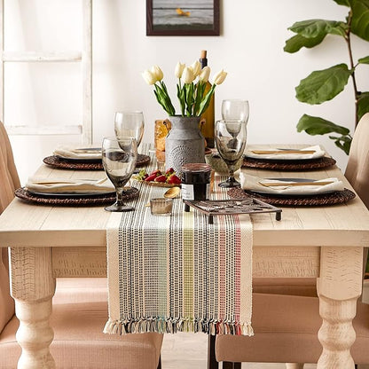 DII Variegated Tabletop Collection, Table Runner, 13x108, Mediterranean