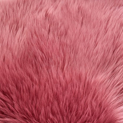 EasyJoy Ultra Soft Fluffy Shaggy Area Rug Faux Fur Rug Chair Cover Seat Pad Fuzzy Area Rug for Bedroom Floor Sofa Living Room (2 x 4 ft Rectangle, BlushPink)