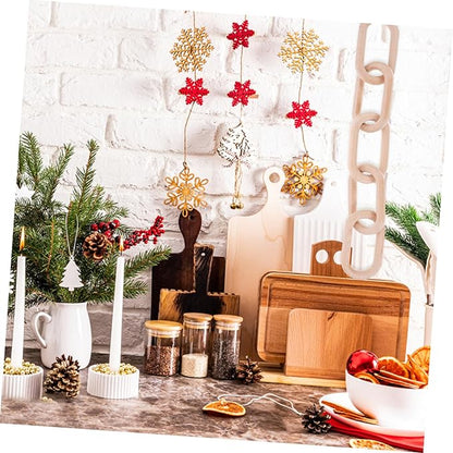 Wood Chain Link Decoration Minimalist Table Decor for Living Room Dining Table Rustic Design for Home Office and Special Occasions