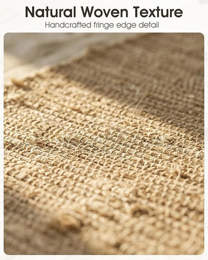 Handmade Ramie Placemats Set of 6, 12"x18" Eco-Friendly Natural Woven Table Mats for Dining Table, Heat-Resistant & Washable Natural Fiber Placemats for Kitchen, Farmhouse, Boho & Home Decor