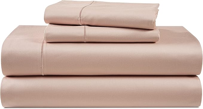100% Egyptian Cotton King Bed Sheets – Silky Sateen Weave for All Season Comfort, 15" Deep Pocket King Sheets Set, OEKO-TEX Certified, Machine Washable, Soft Durable Hotel Comfort at Home - Sepia Rose