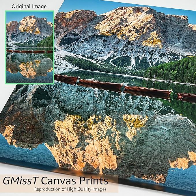 GMissT Canvas Prints With Your Photos - Personalized Pictures On Canvas Custom Poster for Home Decor - Floating Frames & Gift Wrapping Available