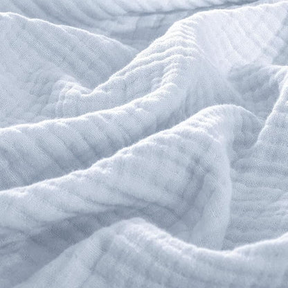 PHF 100% Cotton Muslin Blanket King Size 108"x90", 4-Layer Lightweight Gauze Throw, Breathable Cloud-Soft Minimalist Blanket for Bed, Couch, Camping & Baby, Ancient Water, Ideal Gift
