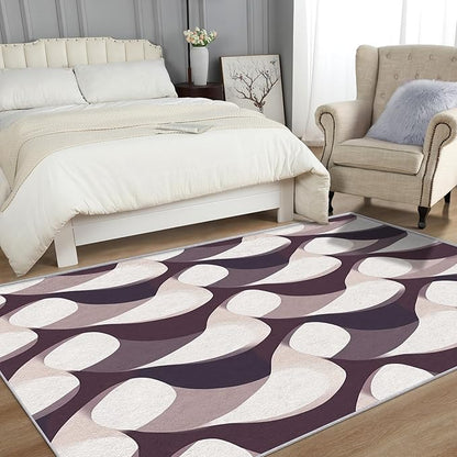 Abstract Rug 5x7 - Abstract Area Rug, 5x8 Rug, Contemporary Rug & Home Decor, Modern Carpet & Room Decor, Washable Non Slip Anti Skid Rugs