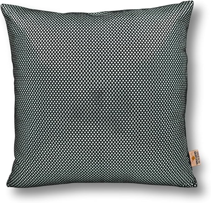 Star Sparkling Suede Leather Pillow Cover, Square Soft Silver Metallic Throw Pillow Covers, Pillow Cases for Home Décor, Sofa, Couch Chair, Car (14x14 Inches, Sparkling Black Pack of 1)