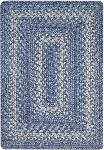 Homespice Denim Jute Woven Placemats, Country Coastal Decor, Set of 4, Blue 13x19 Rectangle Table Mats - Vibrant Colors, Durable, Easy to Clean and Protects Furniture