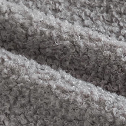 Yaertun Pack of 2 Faux Fur Throw Pillow Covers Decorative Sherpa Boucle Pillow Covers Fuzzy Soft Pillowcases Sheepskin Fleece Cushion Case for Couch Sofa Bed Living Room 12x20 Inch Light Grey