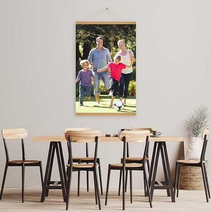 SZDHHH Custom Photo Prints with Magnetic Hanger Frame Canvas Poster Prints With Your Photos Personalized Hanging Poster Pictures Wall Art Decor Framed for Home Decor Gifts Keepsakes (36" Lx24 W)